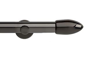 Rolls 35mm Neo Bullet Metal Eyelet Pole Black Nickel - Thumbnail 1