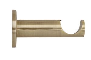 Rolls 35mm Neo Oak Smoke Grey Ball Spun Brass Wooden Eyelet Pole - Thumbnail 2