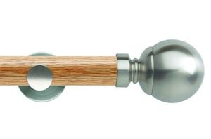Rolls 35mm Neo Oak Ball Stainless Steel Wooden Eyelet Pole