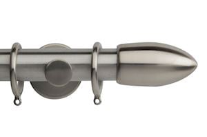 Rolls 35mm Neo Bullet Metal Curtain Pole Stainless Steel