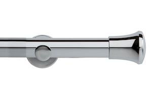 Rolls 35mm Neo Trumpet Metal Eyelet Pole Chrome - Thumbnail 1
