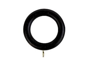 Rolls 35mm Woodline Wooden Curtain Pole Black - Thumbnail 2