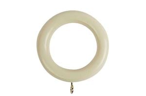 Rolls 35mm Woodline Wooden Curtain Pole Cream - Thumbnail 2