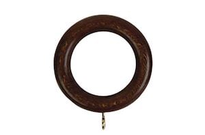 Rolls 35mm Woodline Wooden Curtain Pole Dark Oak - Thumbnail 2