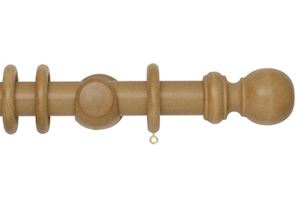 Rolls 35mm Woodline Wooden Curtain Pole Light Oak