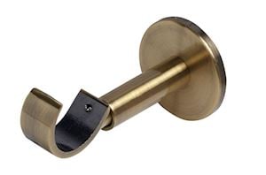 Speedy 28mm Ball IDC 3 Sided Bay Window Curtain Pole Antique Brass - Thumbnail 3