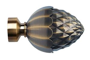 Speedy 35mm Acorn Eyelet Pole Antique Brass - Thumbnail 3