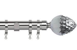 Speedy 35mm Acorn Curtain Pole Chrome