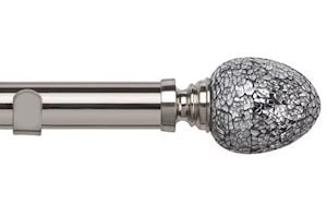 Speedy 35mm Alexia Mirror Eyelet Pole Satin Silver - Thumbnail 1