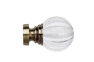Speedy 35mm Segmented Ball Eyelet Pole Antique Brass - Thumbnail 3