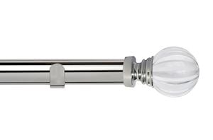 Speedy 35mm Segmented Ball Eyelet Pole Satin Silver