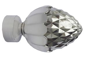 Speedy 35mm Acorn Eyelet Pole Satin Silver - Thumbnail 3
