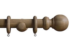 Swish 35mm Forever Autumn Ball Brandy Snap Wooden Curtain Pole 