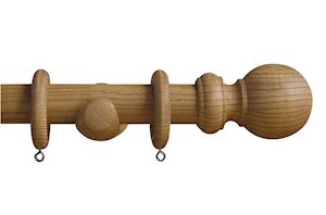 Swish 35mm Forever Autumn Ball Spiced Pumpkin Wooden Curtain Pole 