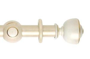 Rolls 45mm Museum Asher Wooden Curtain Pole Cream and Gold Wash  - Thumbnail 1