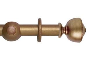 Rolls 45mm Museum Asher Wooden Curtain Pole Red Gold