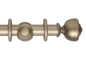 Rolls 45mm Museum Asher Wooden Curtain Pole Satin Oyster - Thumbnail 1