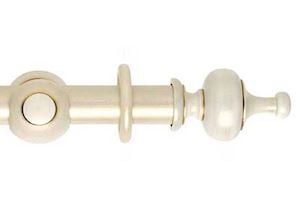 Rolls 45mm Museum Boudoir Wooden Curtain Pole Cream and Gold Wash 