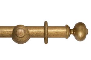 Rolls 45mm Museum Parham Wooden Curtain Pole Antique Gilt