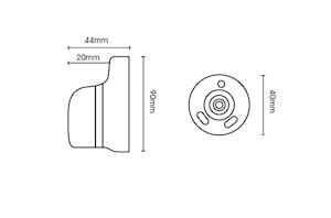 Hallis 45mm Origins Flint Grey Wooden Recess Bracket - Thumbnail 2