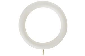 Rolls Honister 50mm Wooden Curtain Pole Linen White - Thumbnail 2