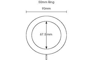Rolls Honister 50mm Wooden Rings Linen White - Thumbnail 2