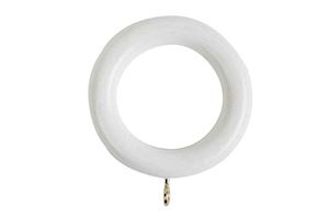 Rolls 50mm Woodline Wooden Curtain Pole White - Thumbnail 2