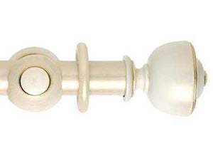 Rolls 55mm Museum Asher Wooden Curtain Pole Cream Gold Wash - Thumbnail 1