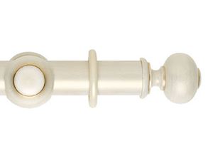 Rolls 55mm Museum Parham Wooden Curtain Pole Cream Gold Wash - Thumbnail 1