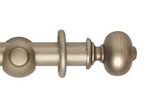 Rolls 55mm Museum Parham Wooden Curtain Pole Satin Oyster - Thumbnail 1