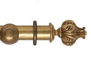 Rolls 55mm Museum Vienna Wooden Curtain Pole Antique Gilt