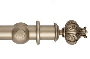 Rolls 55mm Museum Vienna Wooden Curtain Pole Satin Oyster - Thumbnail 1