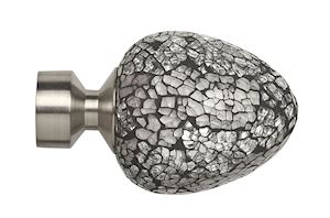 Speedy 28mm Alexia Mirror Finial Satin Silver