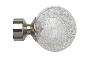 Speedy Crash 28mm Satin Silver Finial