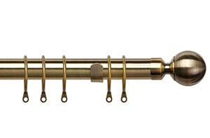 Speedy 25-28mm Pristine Ball Extendable Curtain Pole Antique Brass