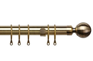 Speedy 25-28mm Pristine Ball Extendable Curtain Pole Antique Brass - Thumbnail 1