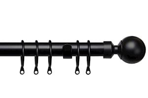 Speedy Pristine 25-28mm Ball Black Extendable Curtain Pole