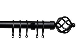 Speedy Pristine 25-28mm  Cage Black Extendable Curtain Pole - Thumbnail 1