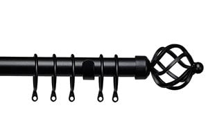 Speedy Pristine 25-28mm  Cage Black Extendable Curtain Pole