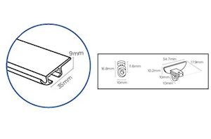 Speedy Discrete Top Fix Track White Aluminium  - Thumbnail 2