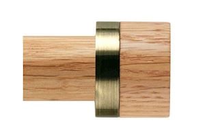 Rolls 35mm Neo Oak Stud Finial Spun Brass