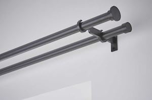 Hallis Arc 25mm Black Ball Double Eyelet Pole - Thumbnail 4