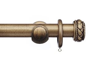 Integra 50mm Masterpiece Byzantine Black Gold Wooden Curtain Pole - Thumbnail 1