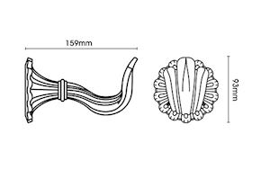 Integra Masterpiece Ornate Curtain Holdback Burnished Bronze - Thumbnail 2