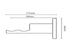 Rolls Neo 28mm Passover Bracket Spun Brass - Thumbnail 2