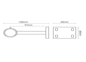 Rolls 35mm Neo Centre Bracket Chrome - Thumbnail 2