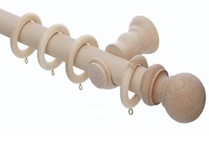 Rolls 28mm Unfinished Wooden Curtain Pole