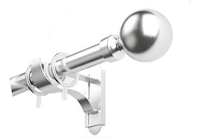 Rothley Eclipse 25mm Ball Curtain Pole Chrome - Thumbnail 1