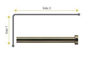 Speedy 28mm Stud 2 Sided Bay Window Curtain Pole Antique Brass