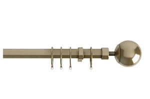 Speedy 22-25mm Finesse Ball Extendable Curtain Pole Antique Brass - Thumbnail 1